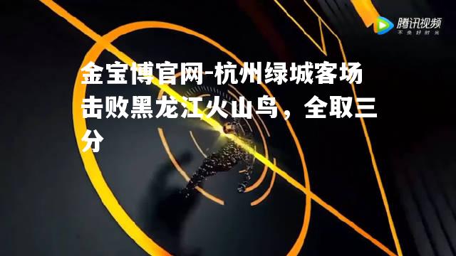 杭州绿城客场击败黑龙江火山鸟，全取三分
